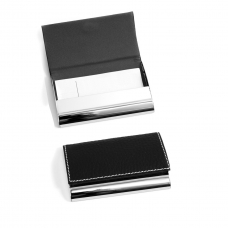 Business Card Case Black Leather.